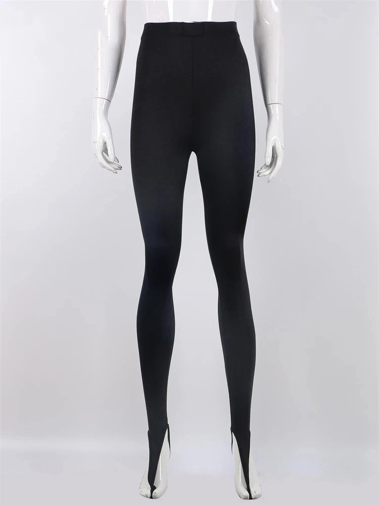 Leggings a Vita Alta con Staffa da Donna