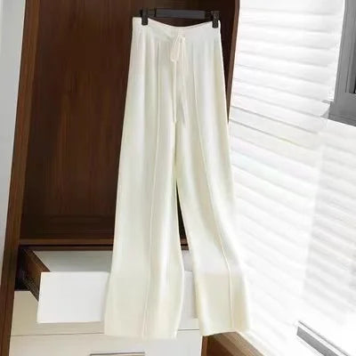 Pantaloni in Maglia Plissettati Larghi