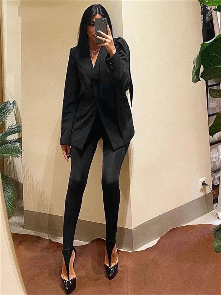 Leggings a Vita Alta con Staffa da Donna